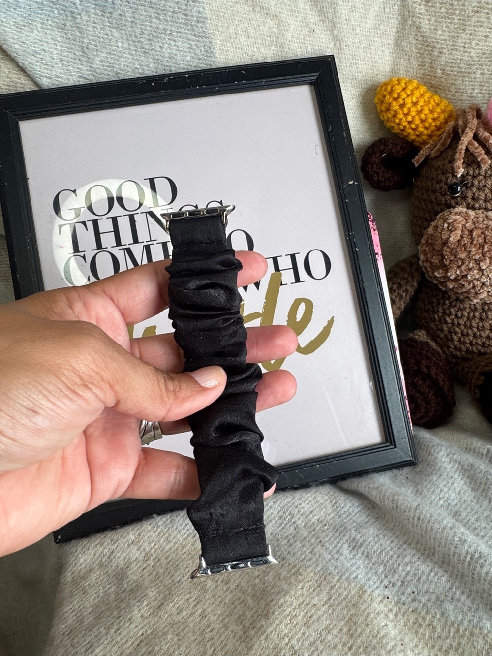 Black Scrunchie Apple Watch Band